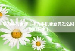 华为手机更新（华为手机更新完怎么回到旧版本）